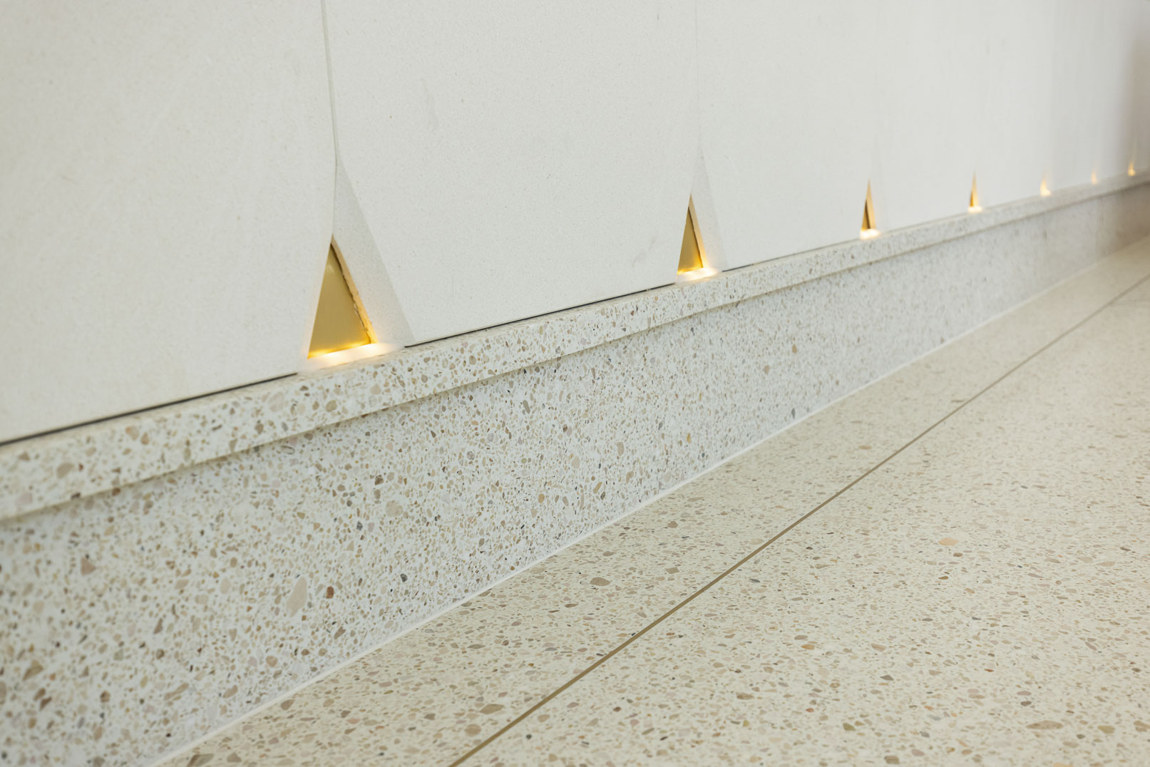 high class skirting terrazzo detail