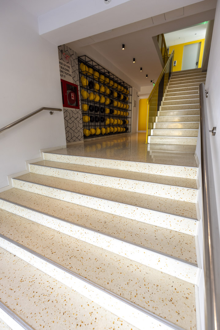 stairs made of terrazzo