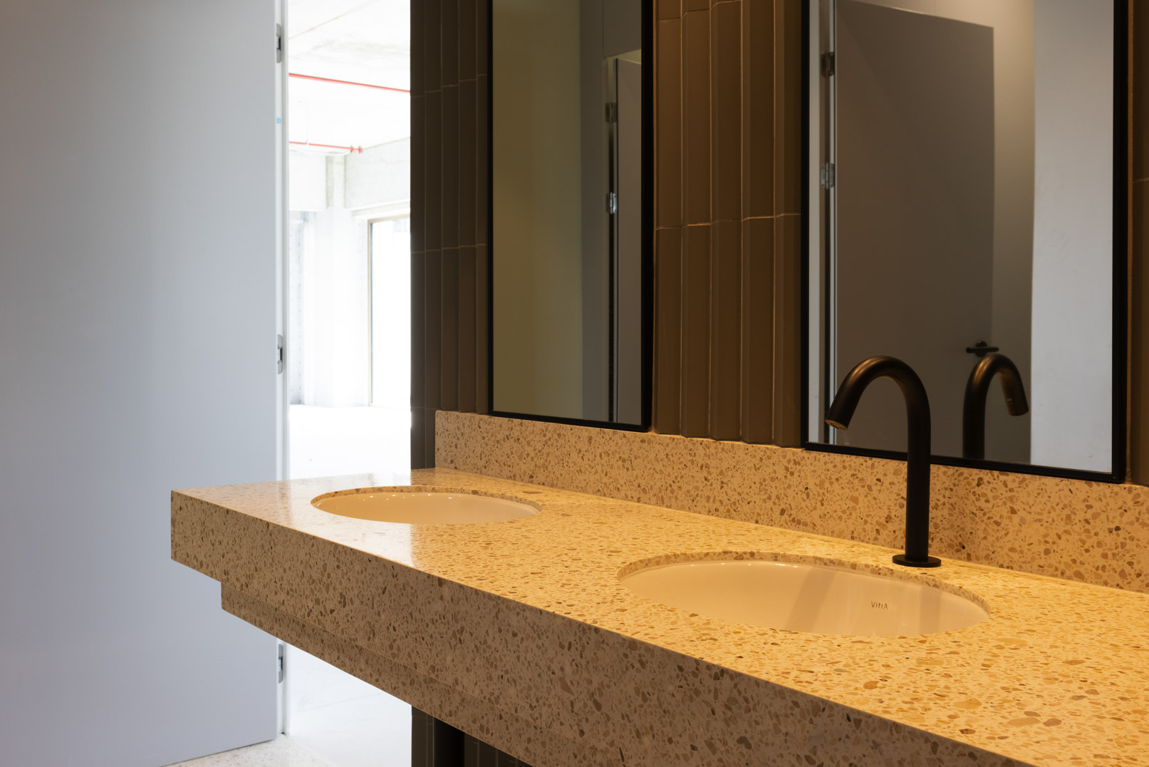 terrazzo bathroom countertop