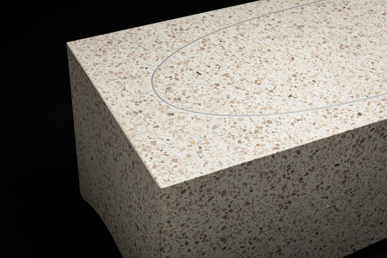 beige big terrazzo table