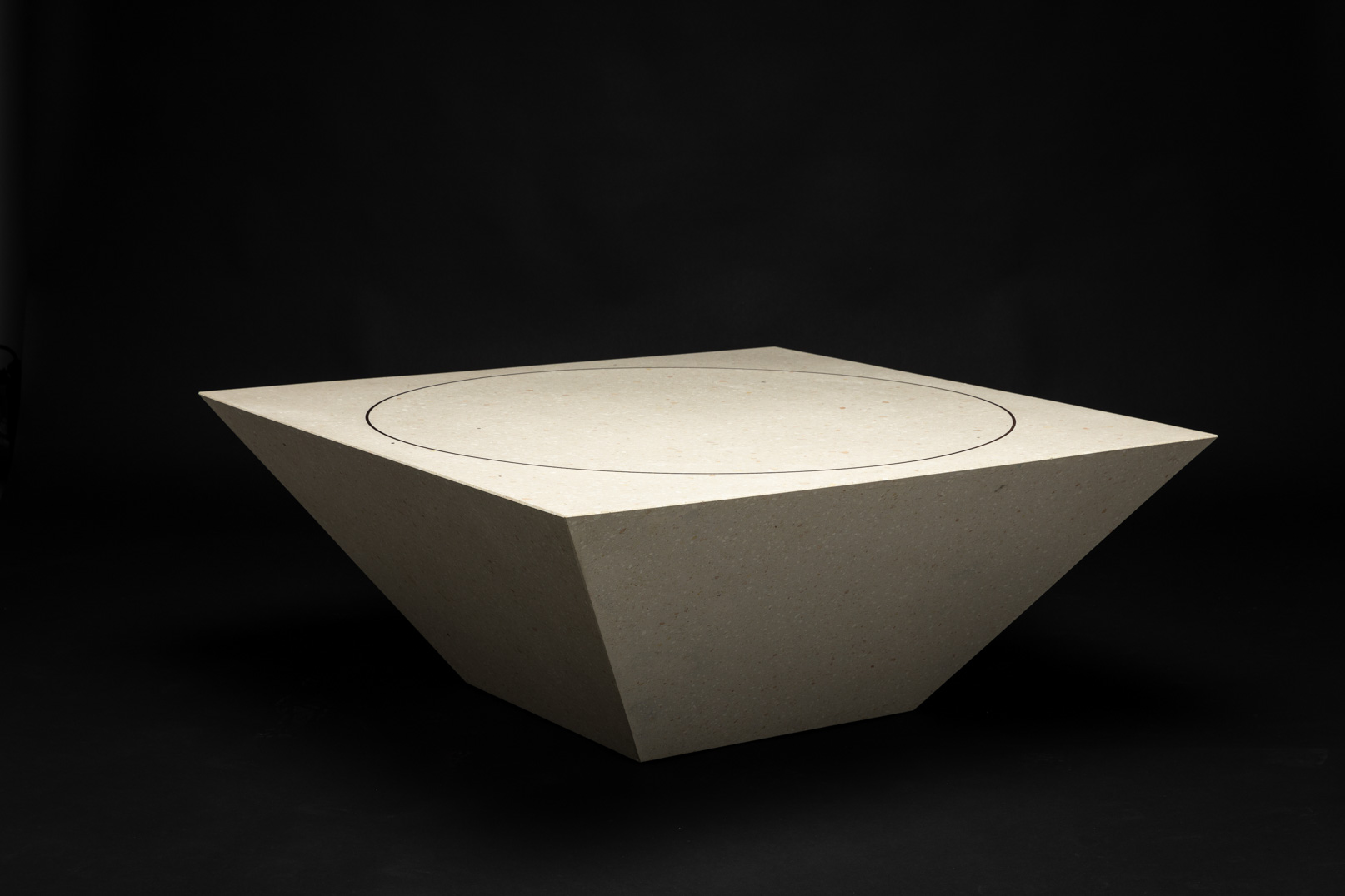 beige terrazzo table