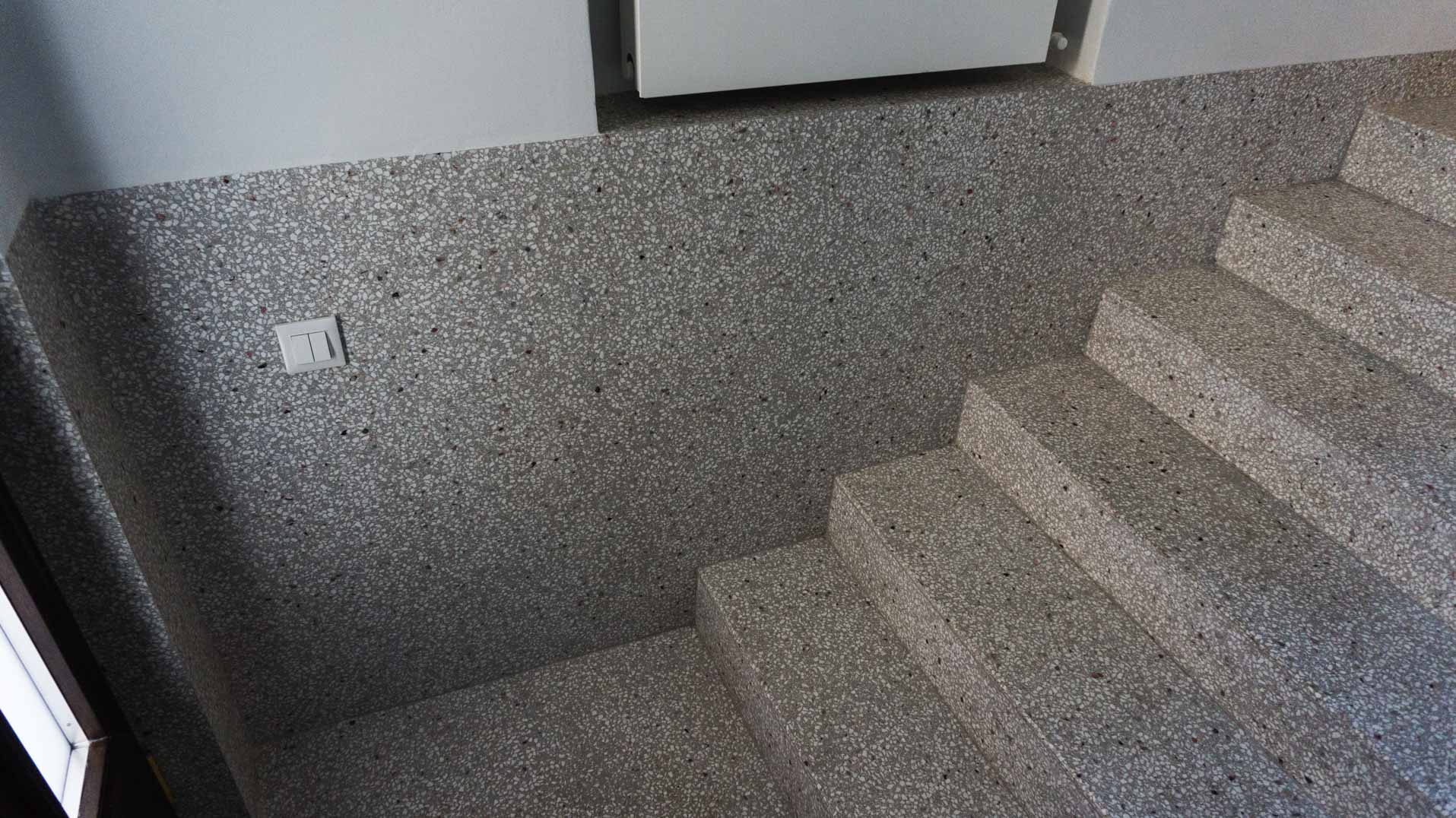 epoxy terrazzo flooring and stairs