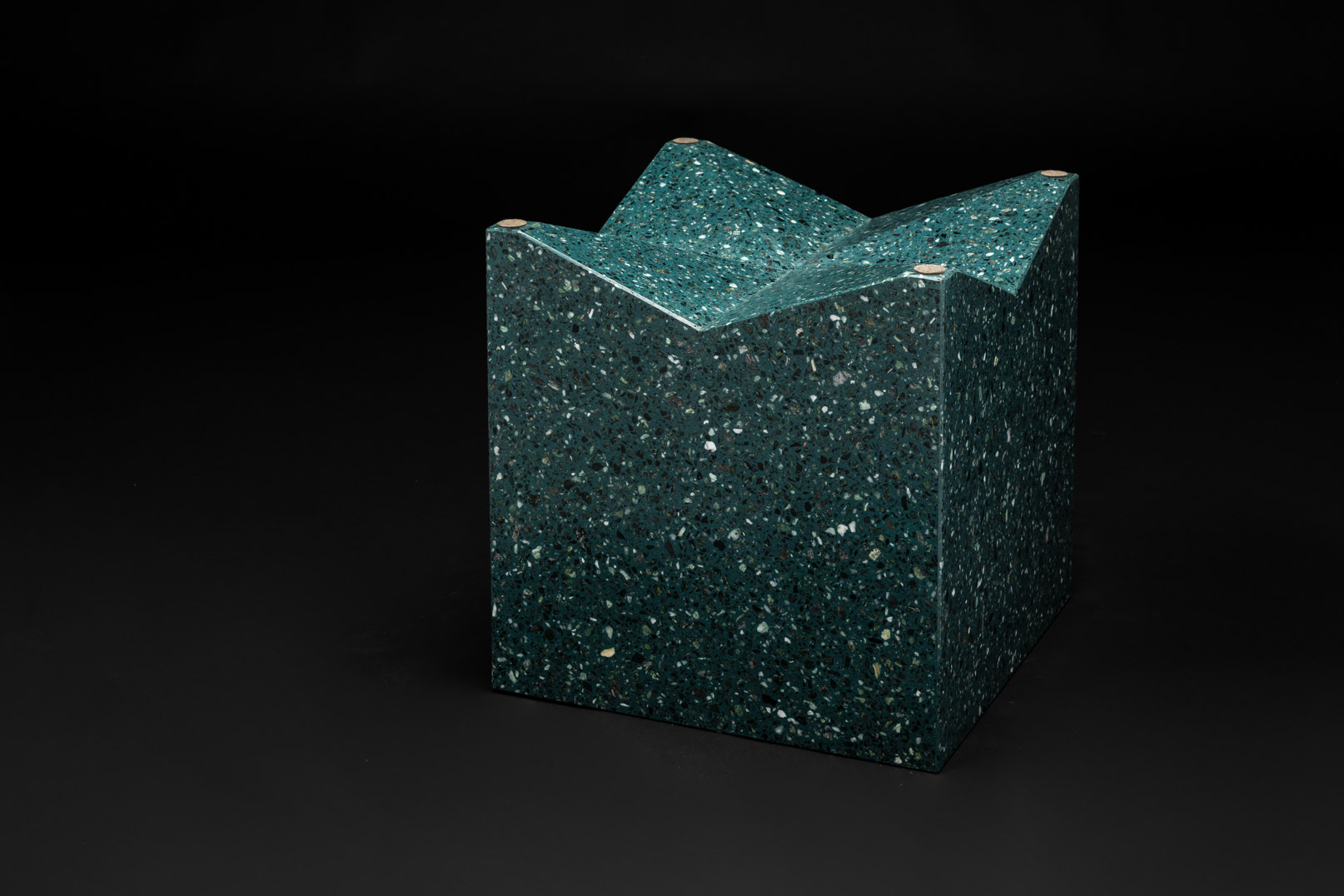 green accent terrazzo