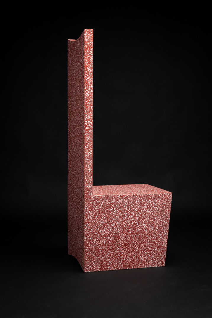 red epoxy terrazzo