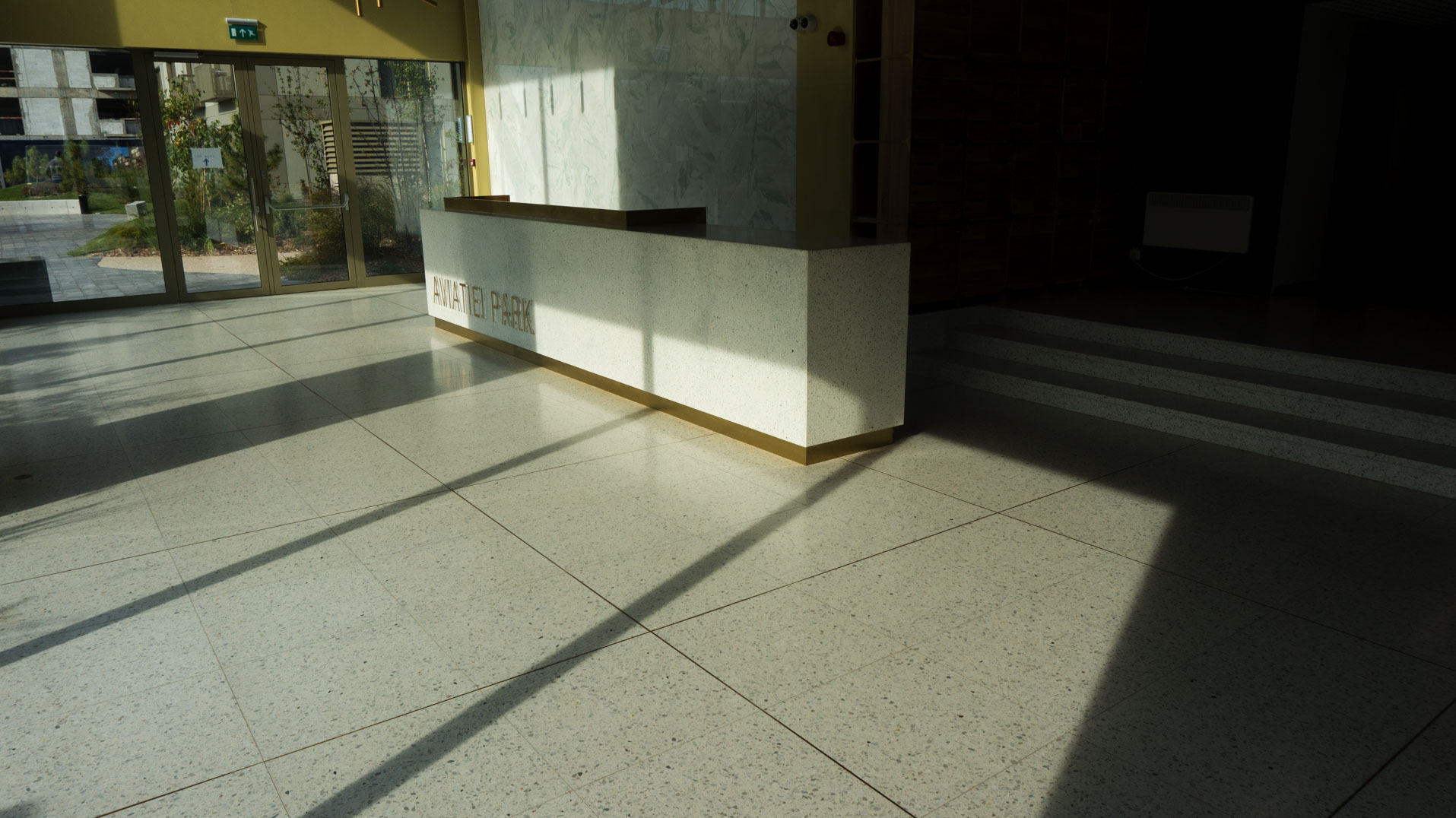 terrazzo reception office desk