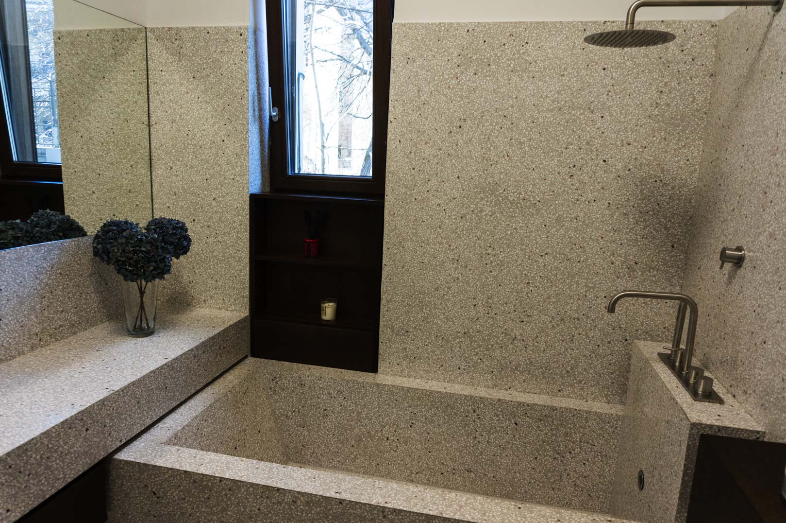 bathroom entirely with terrazzo