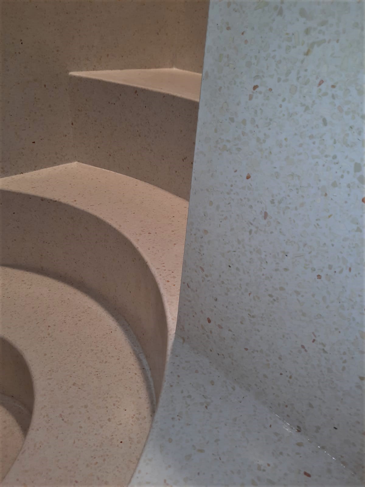 modern terrazzo baptistery