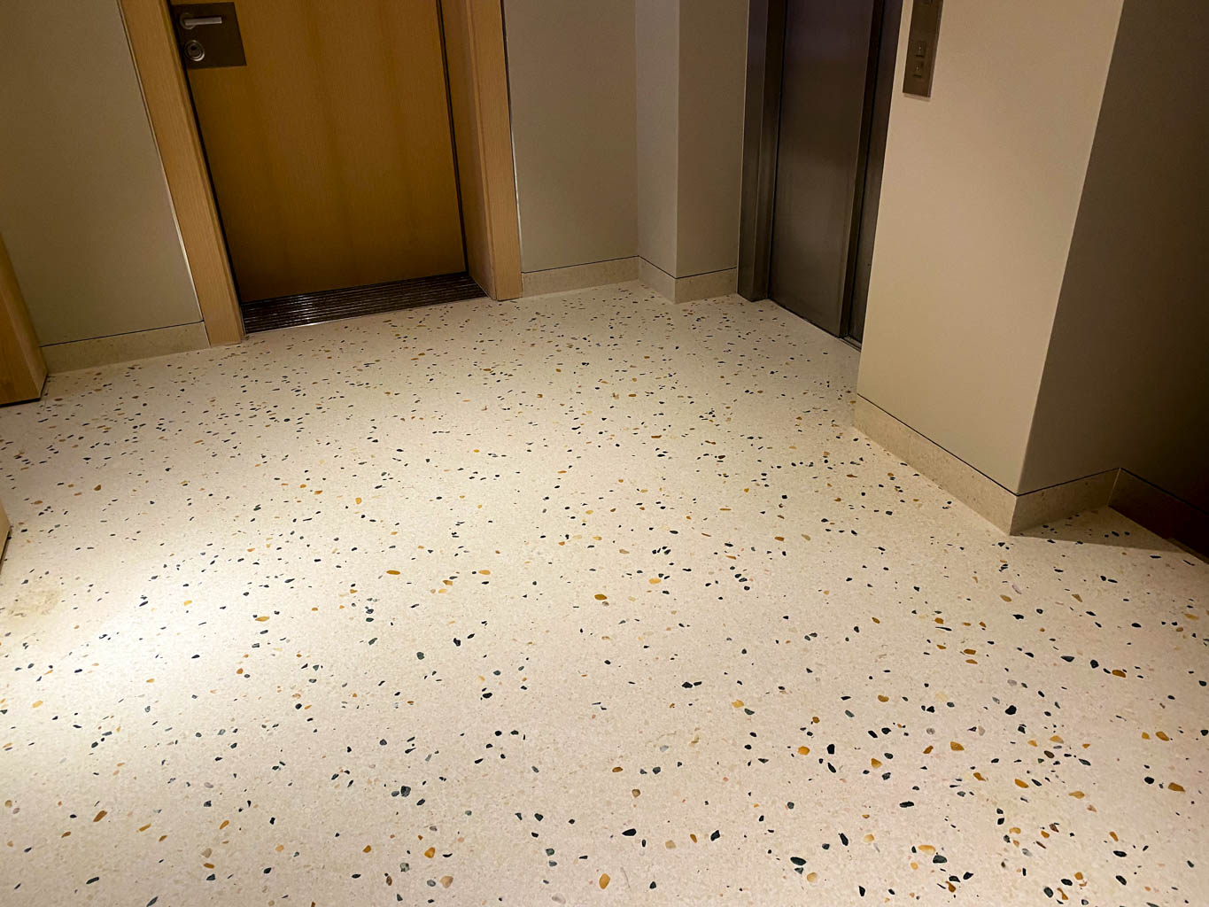lobby in buildings with terrazzo
