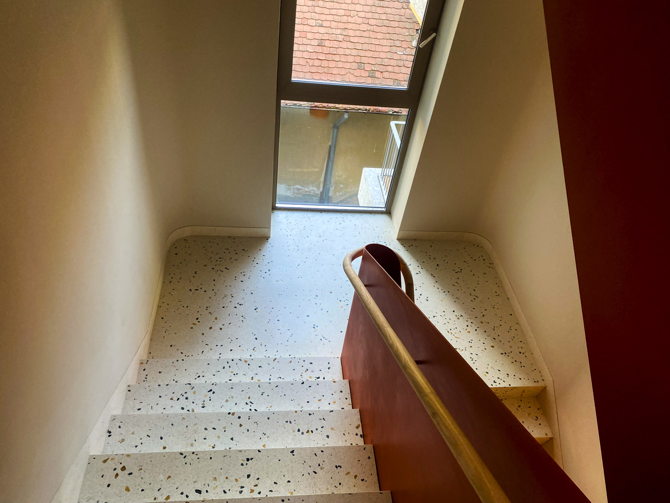 terrazzo stairs and rest area