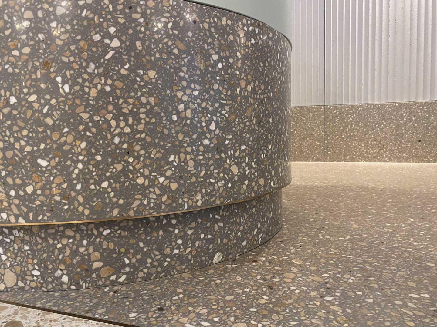 epoxy terrazzo reception desk