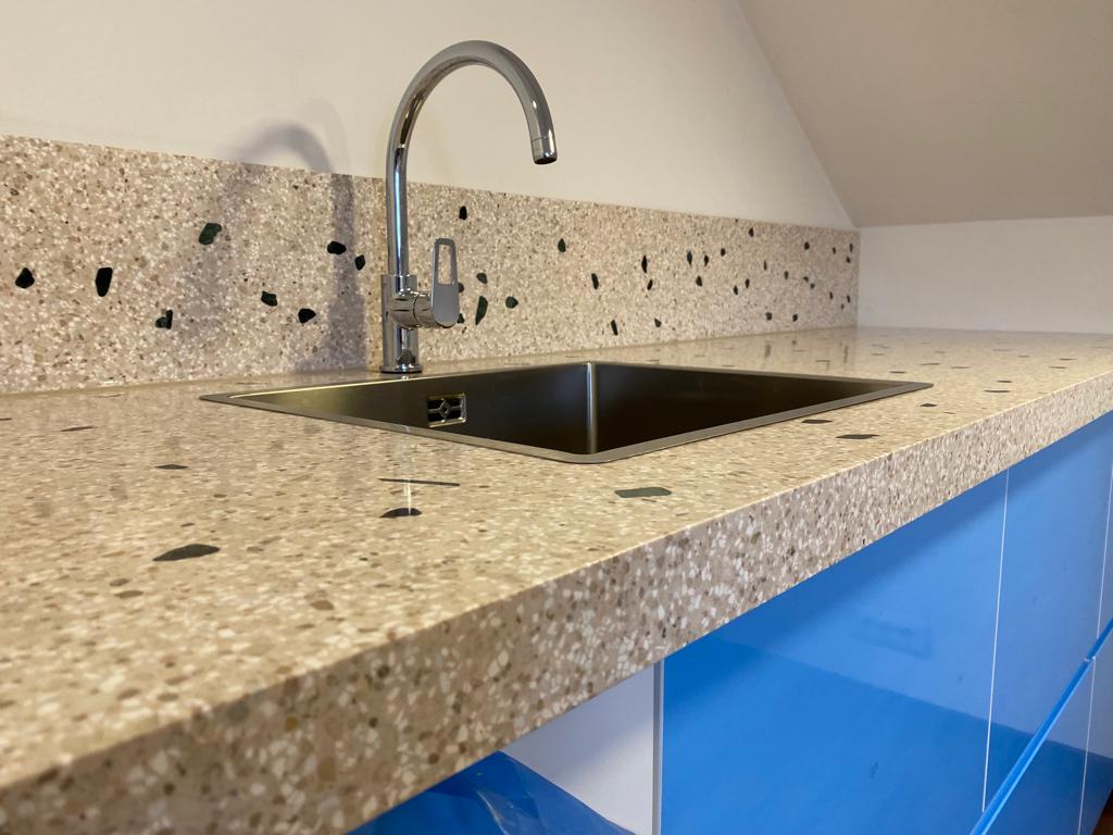 terrazzo countertop detail