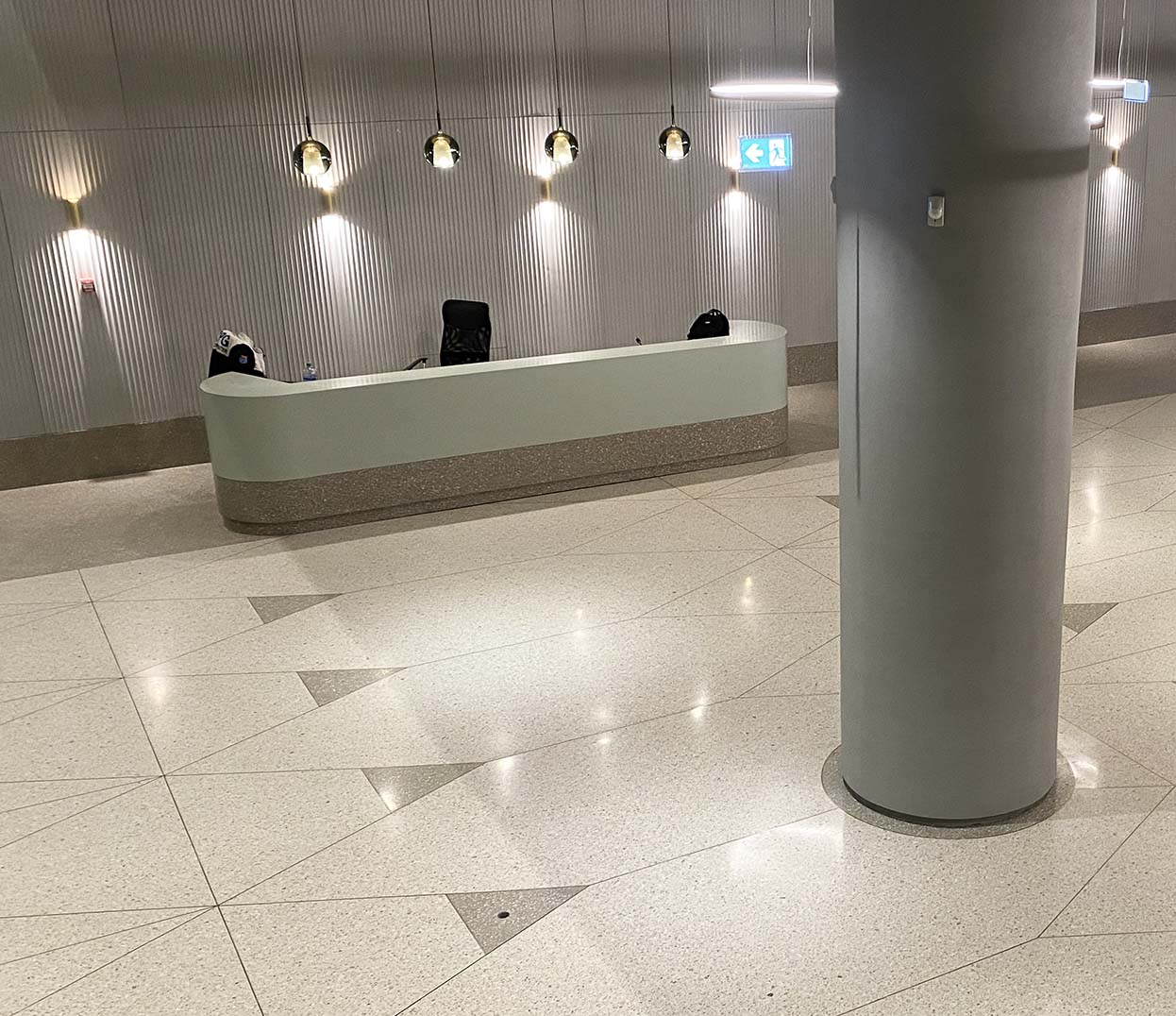 terrazzo in office buildings