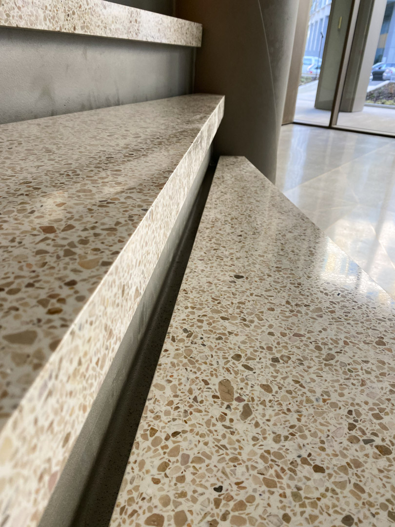 terrazzo stair design detail