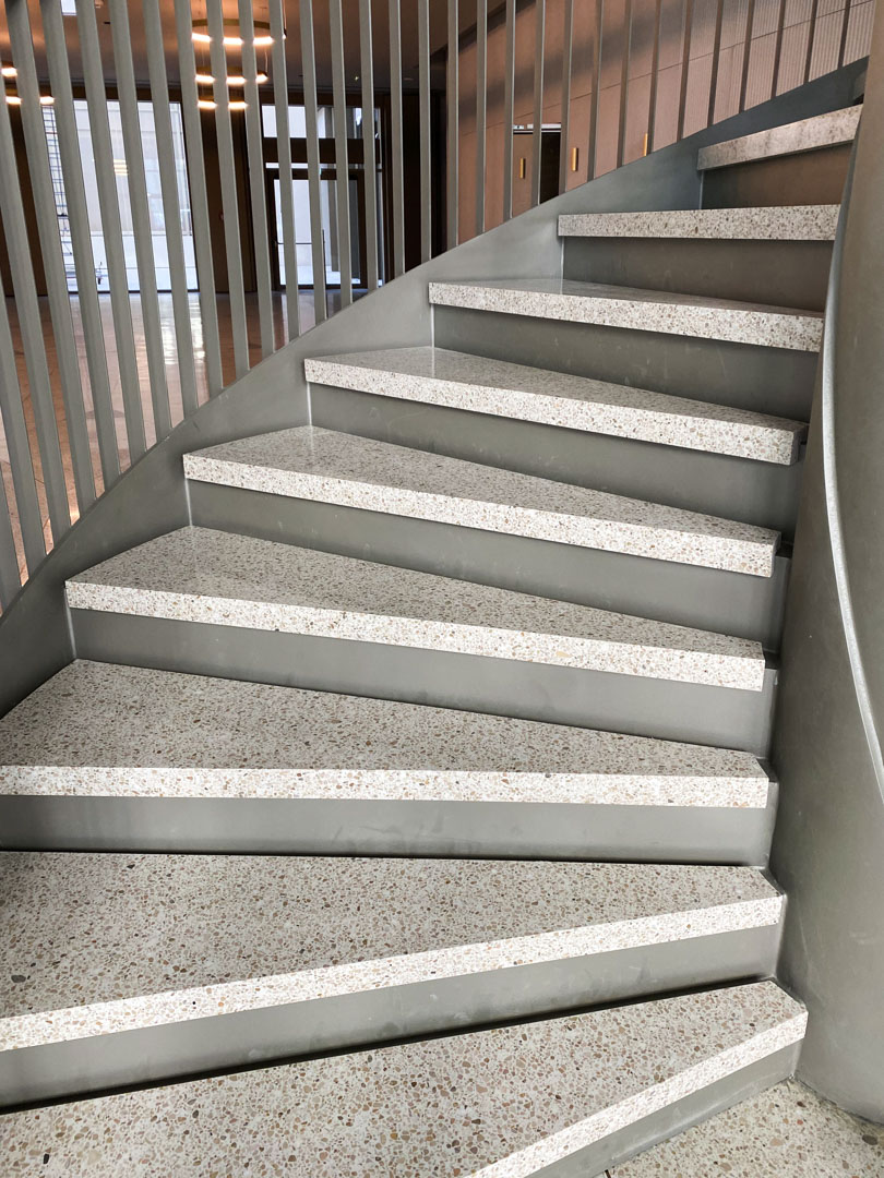 terrazzo staircases at tandem office