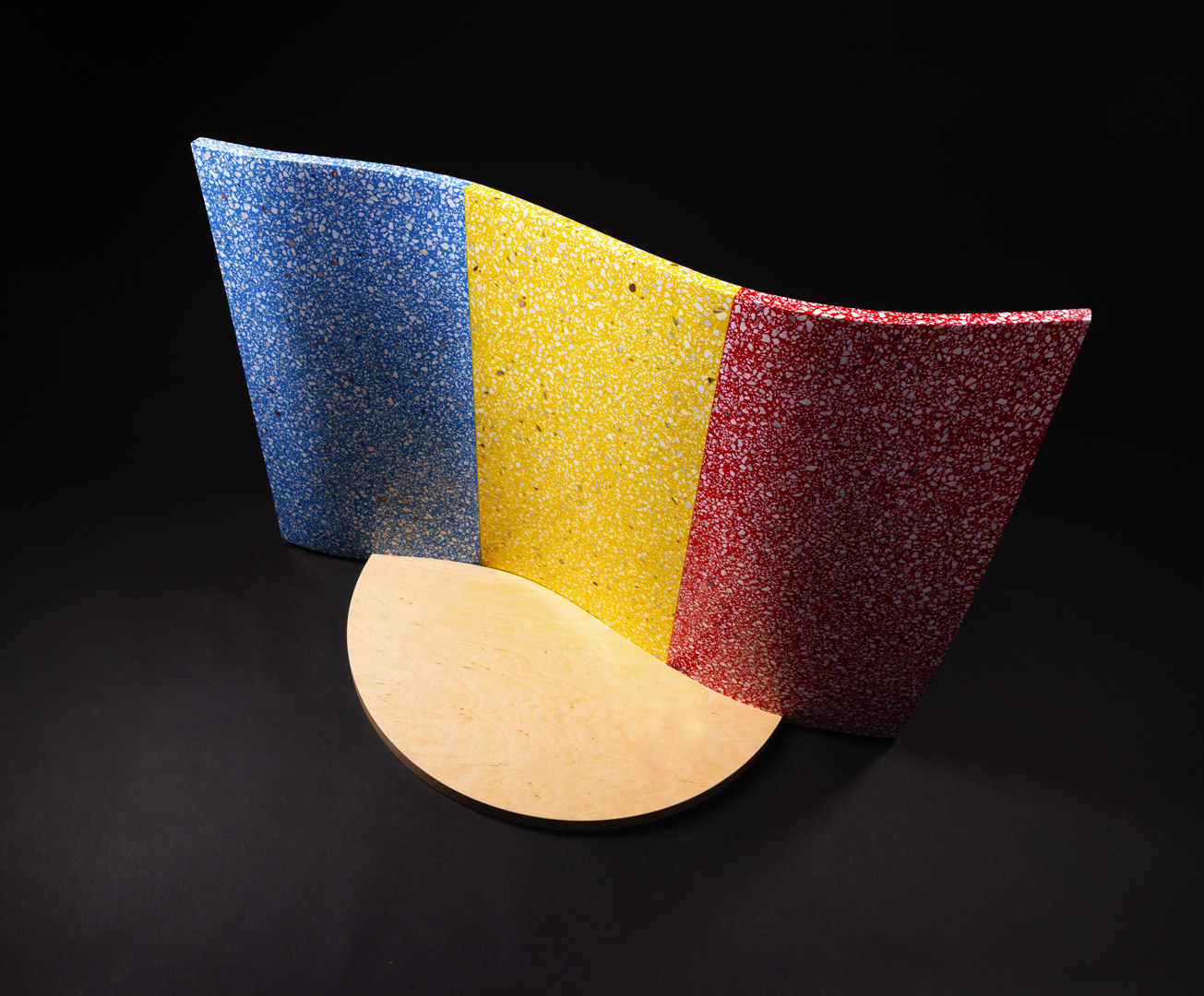 Romanian flag made from terrazzo for Expo 2020 Dubai