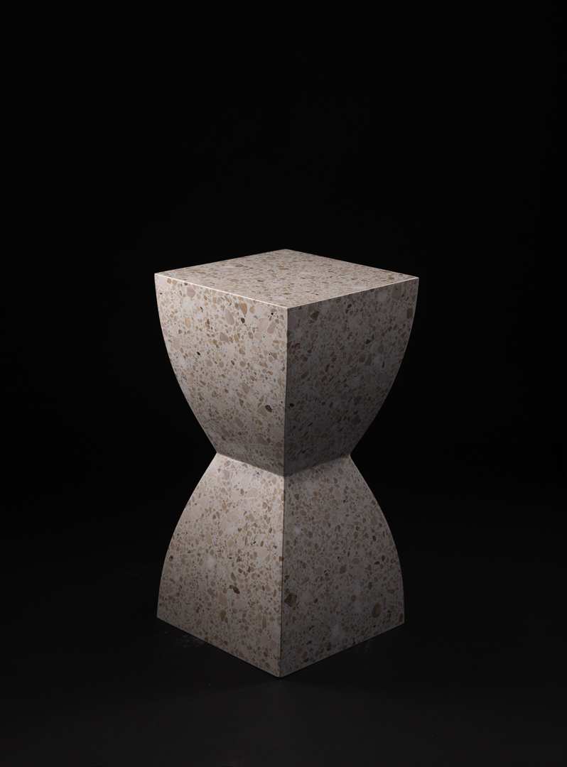 terrazzo chair inspired by Brancusi's Endless Column